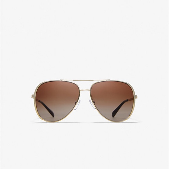 Michael Kors Chelsea Bright Brown with Gold Rim Sunglasses Case Included! - Picture 1 of 7